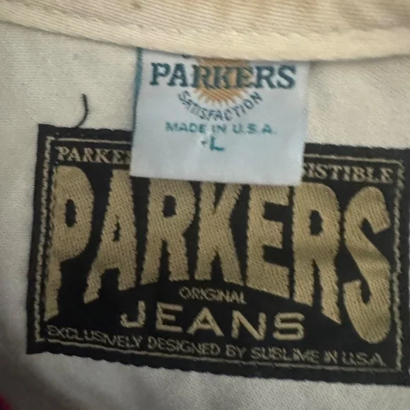 Vintage USA Denim Vest Unisex Parker's Original Jeans Large - Picture 3 of 3